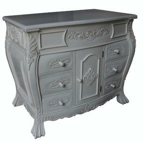 Single Bathroom French Vanity Unit with Wooden Top