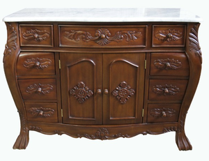 Single Bathroom French Vanity Unit with Marble Top
